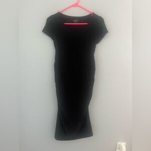 Bundle of 2 fitted midi length maternity dresses